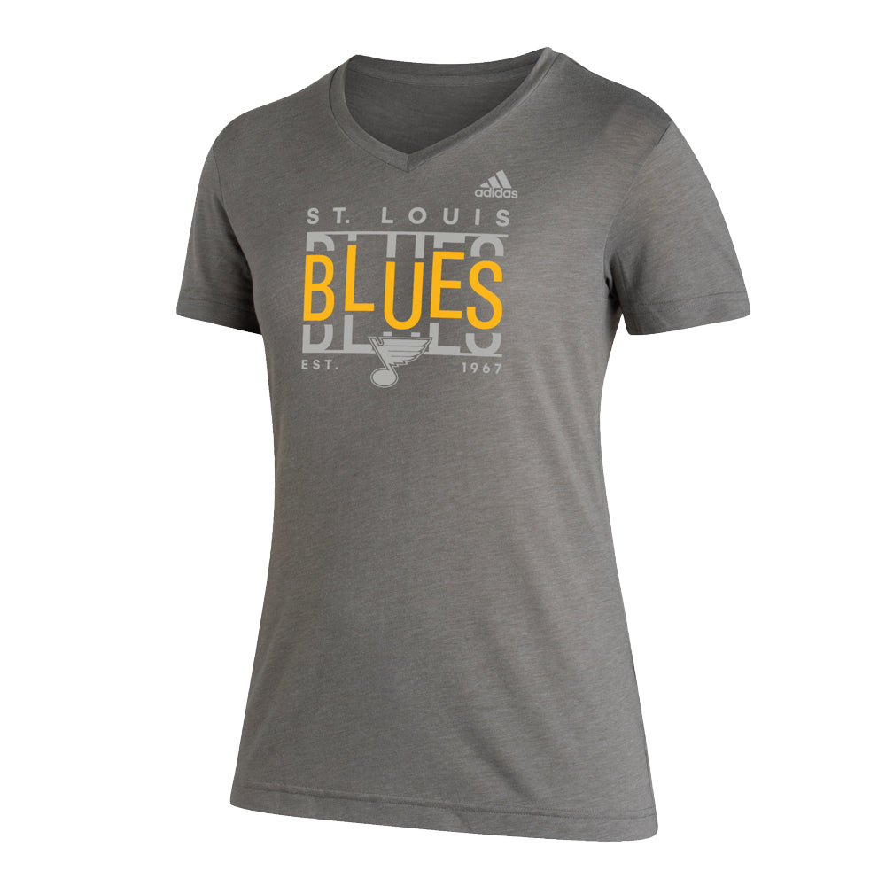 NHL St. Louis Blues Women's Gray Short Sleeve Fashion T-Shirt - S