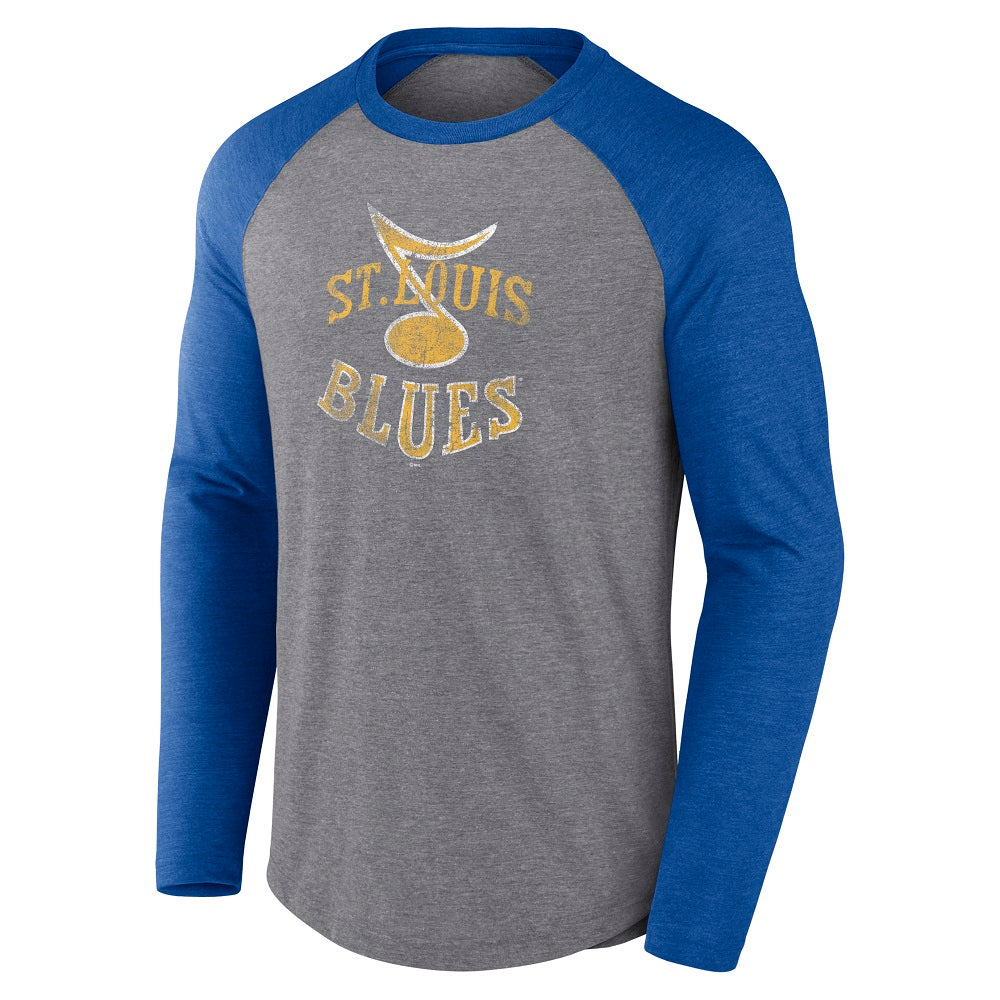 47 St Louis Blues Grey Match 3/4 Long Sleeve Fashion T Shirt