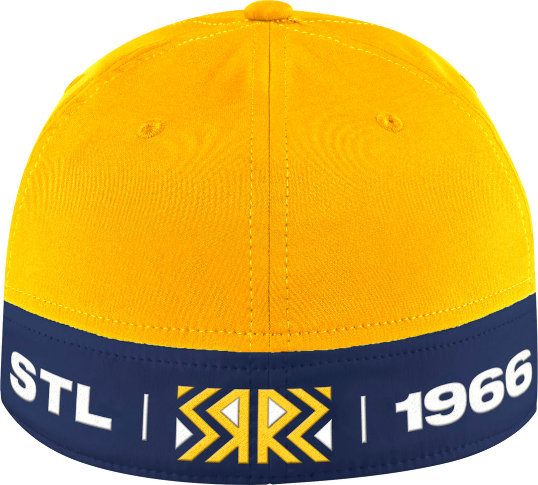 St Louis Blues Reversal Team Color Closer Gold 47 Brand Stretch Fit Hat