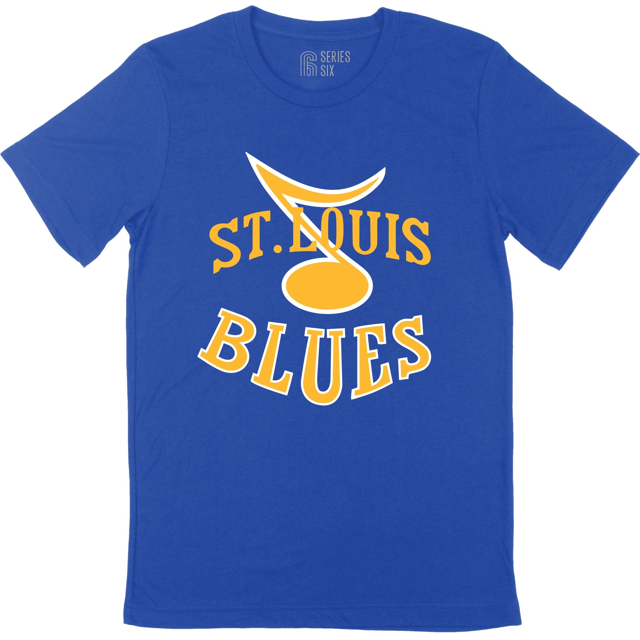 ST. LOUIS BLUES SERIES SIX REVERSE RETRO TEE ROYAL BLUE STL