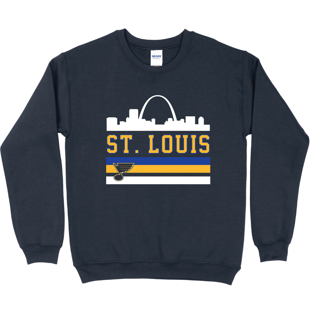St Louis Blues Mens Blue Contenders Welcome Long Sleeve 1/4 Zip Pullover